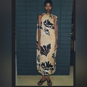Zara Printed Cape Dress